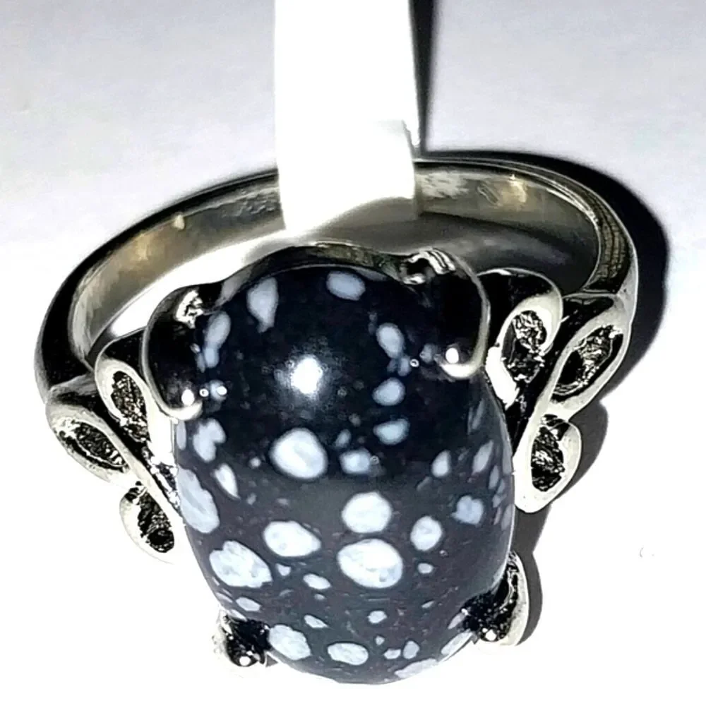 Vintage natural stone ring for women sz 8